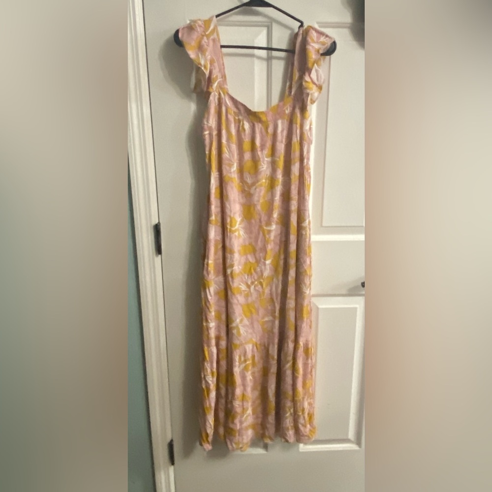 Knox Rose Floral Maxi Dress in Pink and Yellow